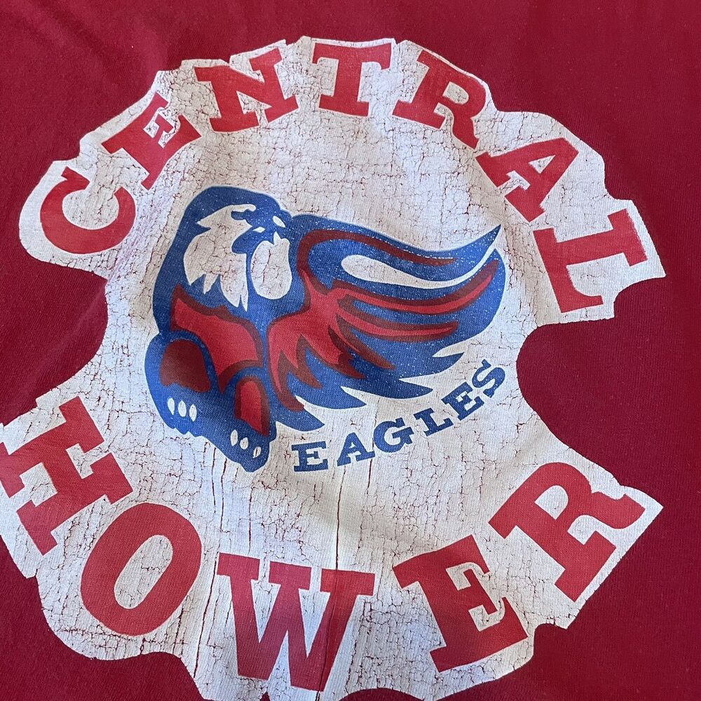 Vintage Central Howler High School T Shirt; 1980s Single Stitch; Medium (large)